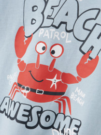 NAME IT Løs T-shirt Vagno Celestial Blue Crab